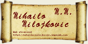 Mihailo Milojković vizit kartica